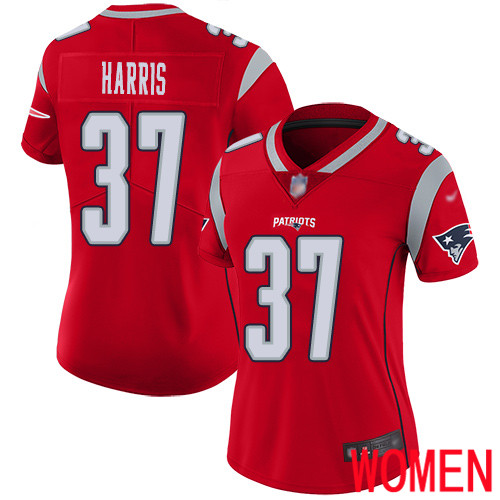 New England Patriots Football #37 Inverted Legend Limited Red Women Damien Harris NFL Jersey->youth nfl jersey->Youth Jersey